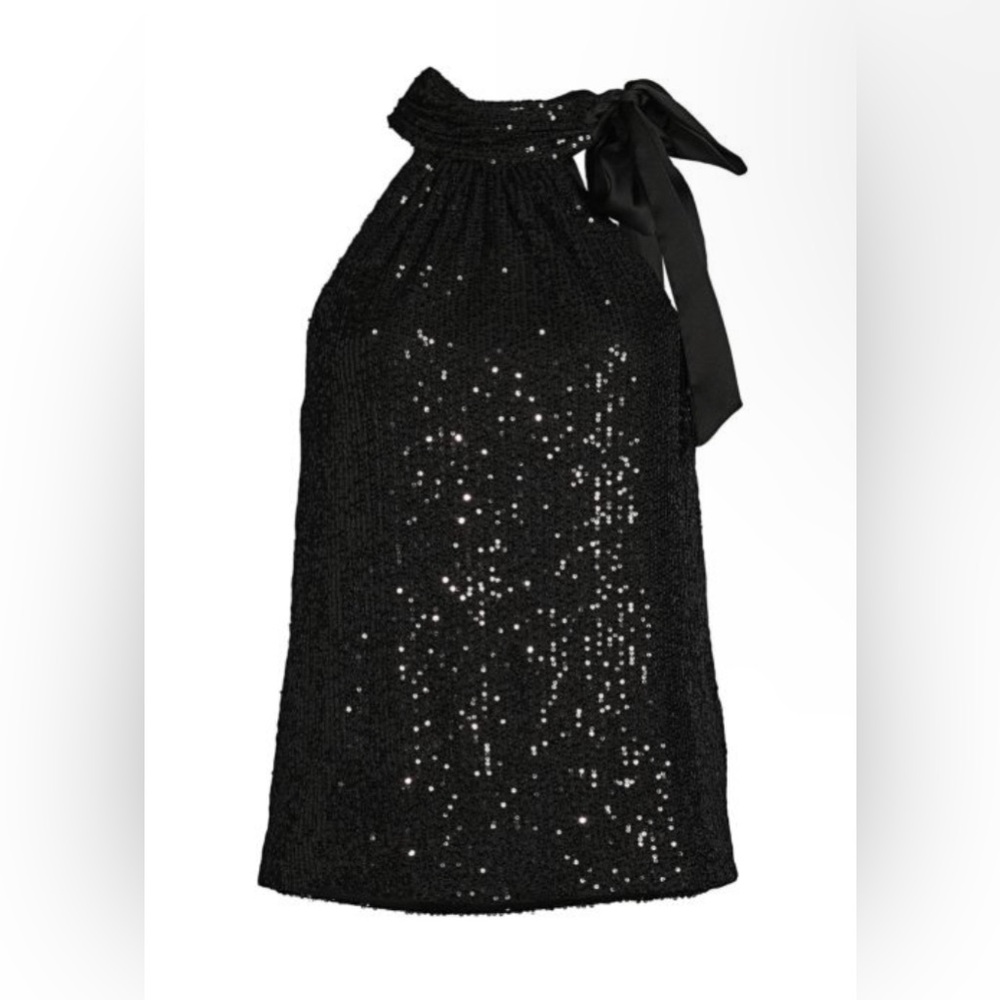 Ramy Brook Paula Mockneck Sequin Top Size Medium NWT - Picture 3 of 3